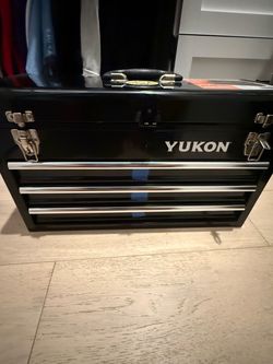 Yukon 20” 3-Drawer Steel Toolbox + Husky 270-Pc Mechanics Tool Set