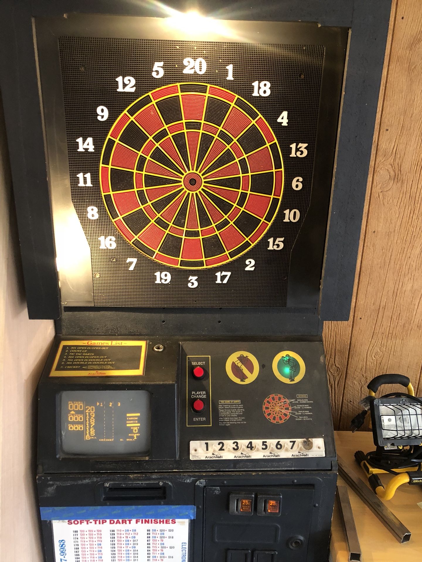 Arachnid Electronic Soft-T Dart Board