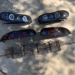 98-02 Camaro Projector Headlights Taillights And Billet Grill