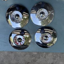 1950s and 1960s Ford dog dish hubcaps