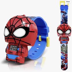 Kids Watch, Kids Digital Watch for Boys Girls, Easy Read Cute Cartoon Wrist Watches Toy, Gift for Holiday, Birthday, Christmas (RedSpiderMan)