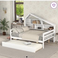 Bed. Full Size On Top And Twin On Bottom (mattress Not Included)