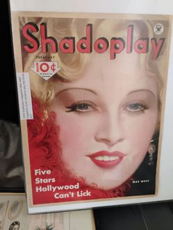 Vintage mae west actress 1934 magazine cover and photo
