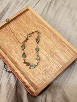 Vintage green gold colored bracelet