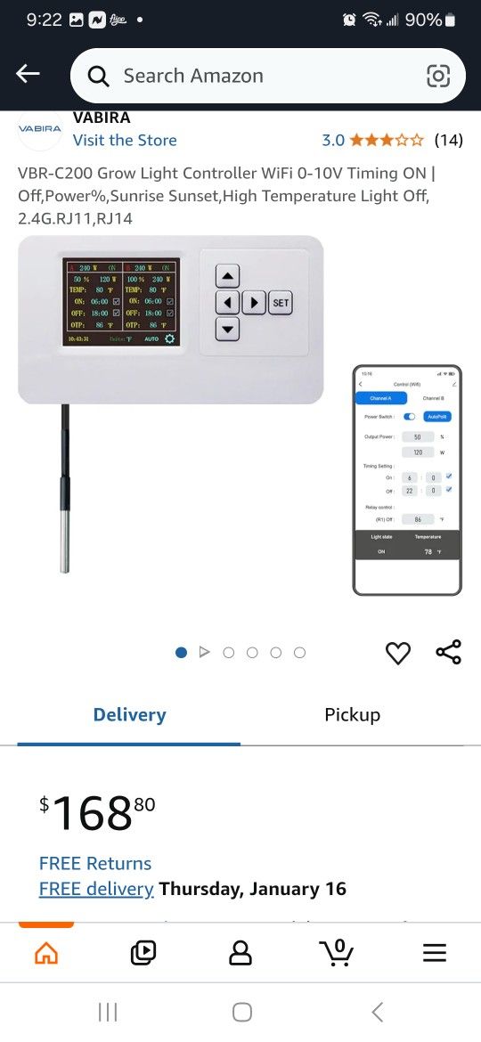 Grow light control.$30