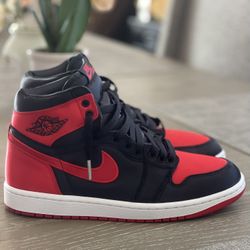 Jordan 1 Retro High OG Satin Bred (Woman’s)