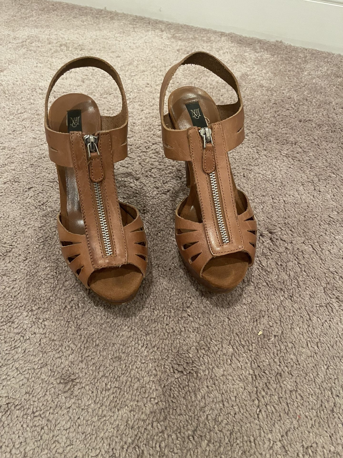 MANGO Genuine Leather Platforms