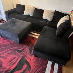 Black 3 Piece Couch Set 