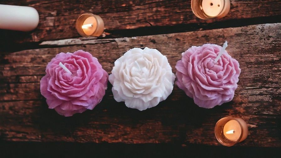 Pink Carnation Candles