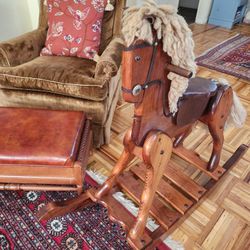Handcrafted Wooden Rocking Horse – Classic & Decorative