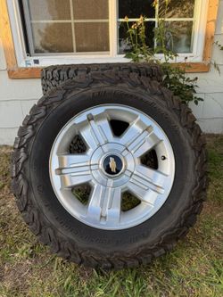 18 inch Z71 Silverado Tahoe Suburban Avalanche stock wheels Sierra Yukon Escalade rims and tires 275 65 18 BF Goodrich