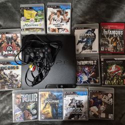 PS3 / Playstation 3 160GB + 12 Games Bundle 