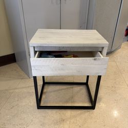 1 - Modern Wood Nightstand / Side Table with Drawer