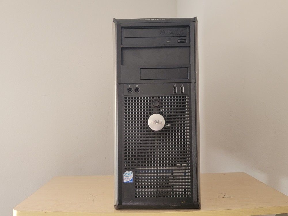 Dell Optiplex 755 DT, Core2 Duo, Windows 10, SSD, HDD, 8Gb, 