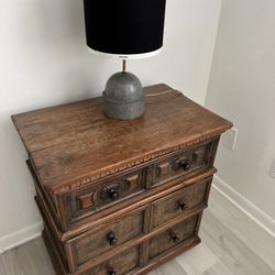 Vintage, industrial Boho Farmhouse Antique Solid Wood Nightstands
