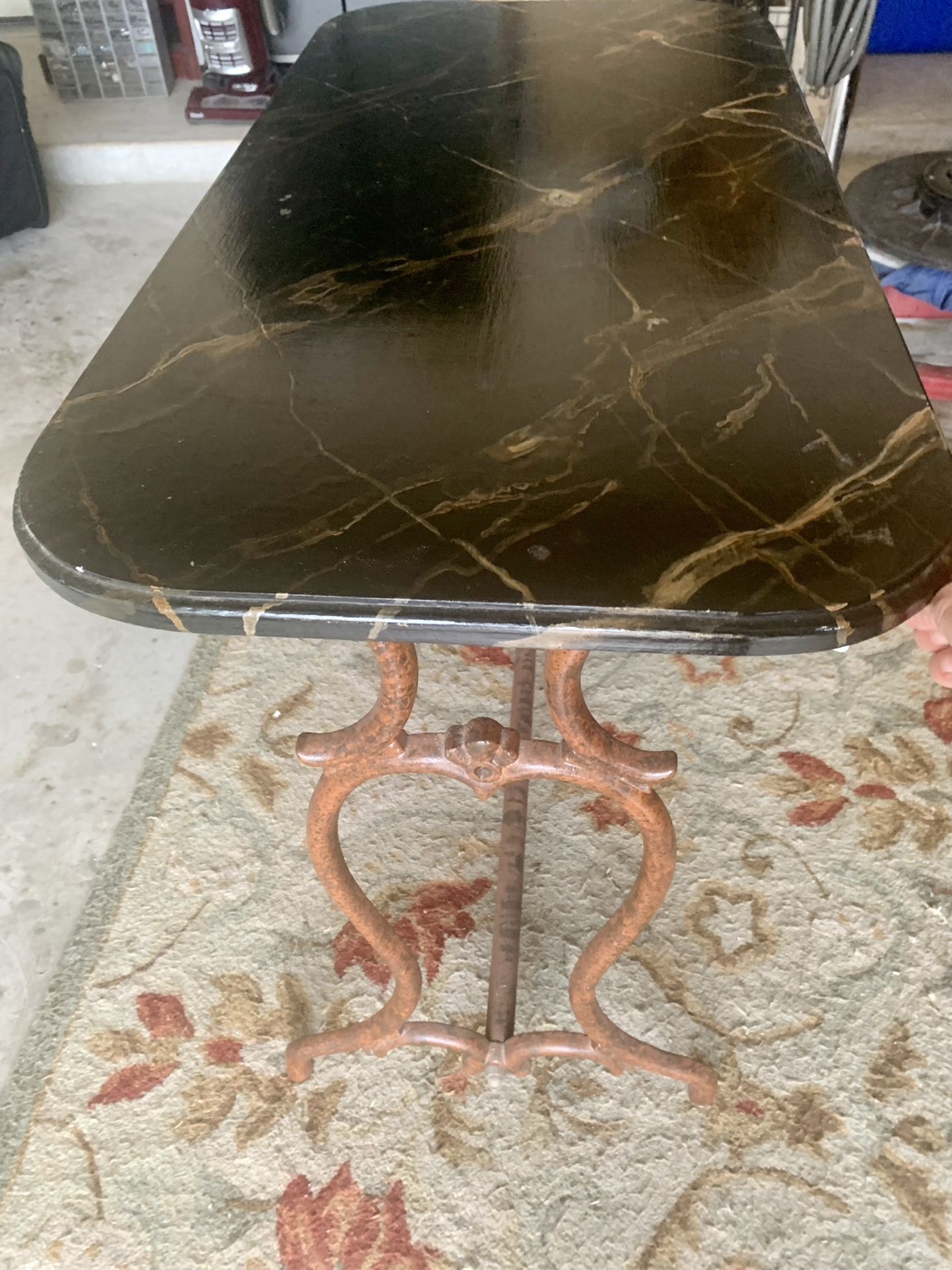 Custom Vintage Iron Sofa Table