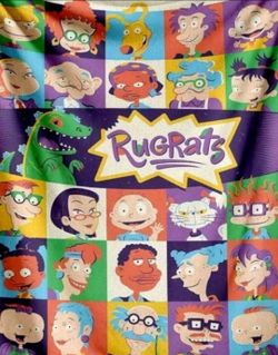 90s Nickelodeon Rugrats flannel Character Blanket