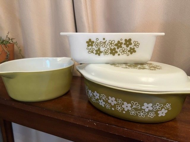 Vintage Pyrex Set 2 1/2 Qt