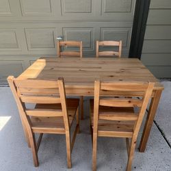 IKEA Wooden Table With Chairs