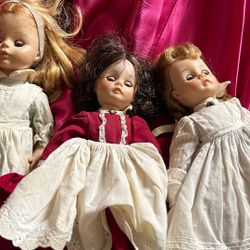 Antique Vintage Set Of 3 Little Women Dolls Original Clothes Madame Alexander 1961 Nice