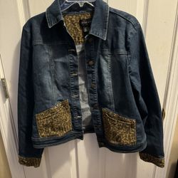 LAL LIVE A LITTLE Denim Jacket Size Large 