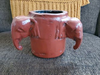 Vintage 3 Headed Elephant Cup Mug Or Pot