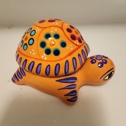 Handmade Clay Turtle Jewelry Box