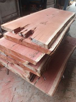 Live Edge Red Wood Lumber Slabs