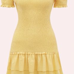 Yellow  Dress Size L