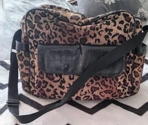 Leopard Print Duffle Bag/Shoulder Bag/Travel Bag/Diaper Bag