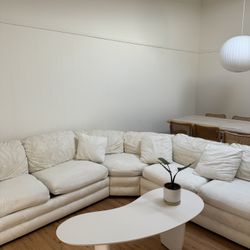 Vintage 80s White Sectional 