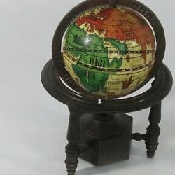 Vintage Miniature Die-Cast Metal World Globe Pencil