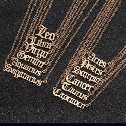 SOLID GOLD OR STERLING SILVER ZODIAC PENDANT