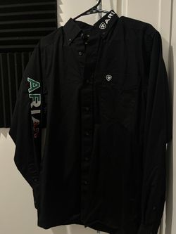 ARIAT MEN'S SOLID - MEXICO LOGO LONG SLEEVE SHIRT
