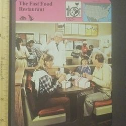 1980 Panarizon Colonel Sanders Kentucky Fried Chicken KFC The Fast Food Restaurant From White Castle To Big Mac Large Card Collectible Vintage