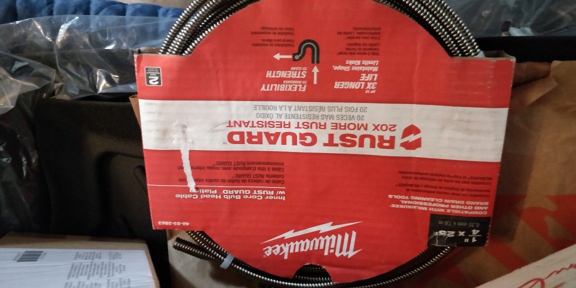 Milwaukee 1/4 in. x 25 ft. Inner Core Bulb Head Cable with Rustguard