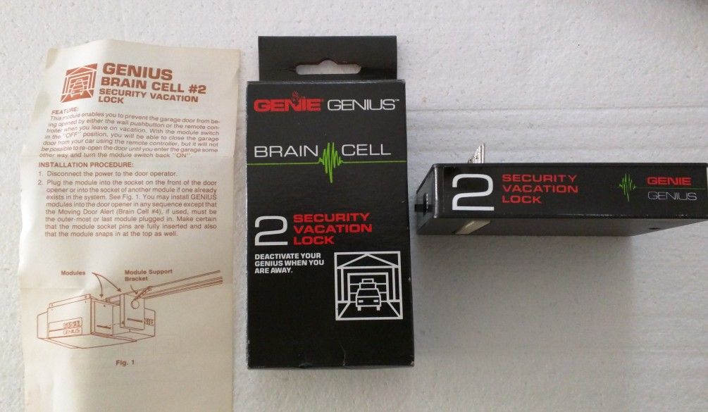 Genie Garage Door Remote Genius Brain Cell Security Vacation Lock