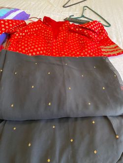 Indian Sari With Custome Made Blouse