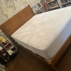 MCM Queen Size Bed Frame And Mattress 