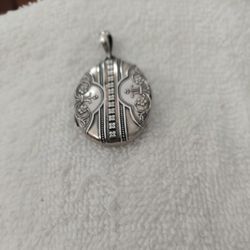 Antique Sterling Silver Locket By H.bros