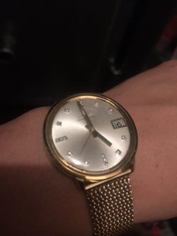 Mido commander. 14k bands. Real gold and 24k face with real diamonds