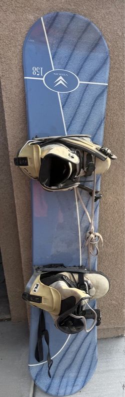 Vision 158 snowboard with bindings and boots