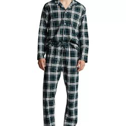 Polo Ralph Lauren Plaid Flannel Pajamas Set Green Size L
