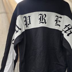 Supreme SS19 Old English Stiped Zip Up Hoodie Large new Open Box