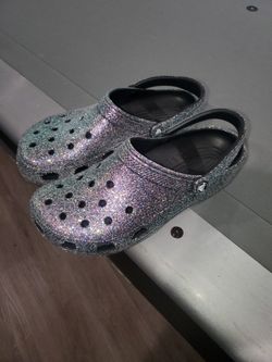 Size 11 Woman's Crocs Glittery