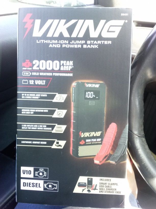 Viking Jump Starter 2000 Peak Amps