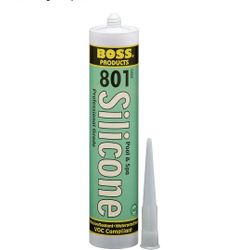BOSS Neutral Cure Silicone Adhesive, Clear, 10.3-Ounce
