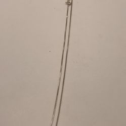 Vintage 925 Th Silver & Gold Twisted double heart Pendant & Chain