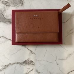 Salvatore Ferragamo Leather Wristlet 