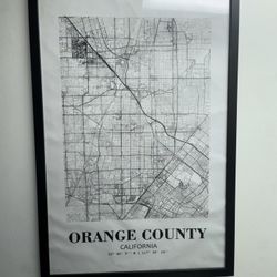 Framed City Map Prints – Boca Raton, Orange County, New Castle